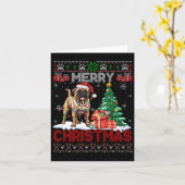 Vrolijke Kerstmis Bullmastiff Lovers Family Ugly X Kaart (Gele Bloem)