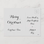 Vrolijke Kerstmis Buurman Chalkboard Typografie Feestdagenkaart (Achterkant)