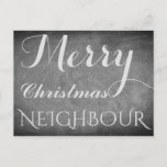 Vrolijke Kerstmis Buurman Chalkboard Typografie Feestdagenkaart<br><div class="desc">Merry Christmas Neighbor,  u kunt de "Neighbor" tekst wijzigen,  Handschrift Typografie Chalks Chalkboard Blackboard Black and White Vakantie Prettige feestdagen Season Custom Christmas Kaart,  u kunt ook gemakkelijk de naam en het adres van de ontvanger toevoegen,  als u liever thuis dit toe te voegen gewoon de voorbeeldtekst verwijderen.</div>