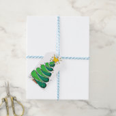 Vrolijke Kerstmis Cadeaulabel (Met Touw)