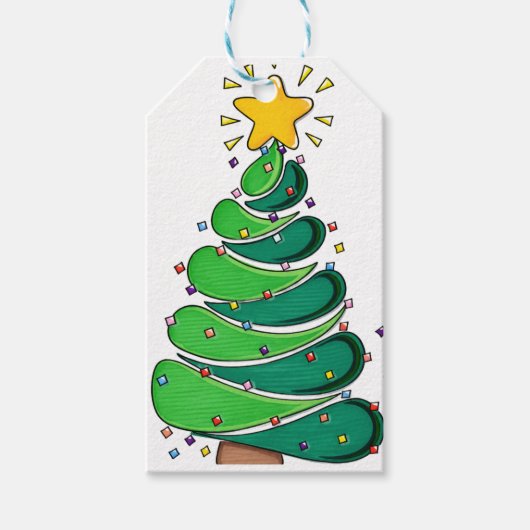 Vrolijke Kerstmis Cadeaulabel (Voorkant)