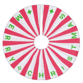 Vrolijke Kerstmis Candy Cane Stripe Kerstboom Rok (Voorkant)