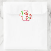 Vrolijke Kerstmis Candy Cane zegels (Tas)