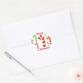 Vrolijke Kerstmis Candy Cane zegels (Envelop)