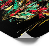 Vrolijke Kerstmis Coquette Bow Xmas Tree Family Pa Poster (Hoek)