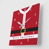 Vrolijke Kerstmis - de Kerstman Vierkante Klok (Hoek)