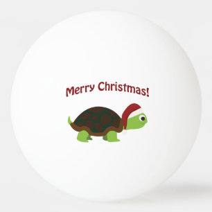 Vrolijke Kerstmis! De Schildpad van de kerstman Pingpongbal