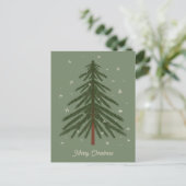 Vrolijke Kerstmis dennenboom Briefkaart (Staand voorkant)