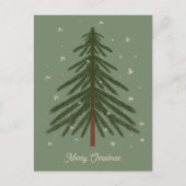 Vrolijke Kerstmis dennenboom Briefkaart (Voorkant)