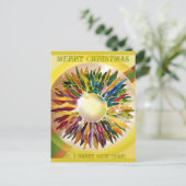 Vrolijke Kerstmis die Glas verfraaien Feestdagenkaart (Staand voorkant)