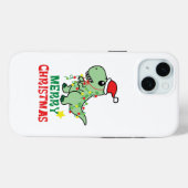 Vrolijke Kerstmis Dinosaurus Case-Mate iPhone Case (Achterkant (horizontaal))
