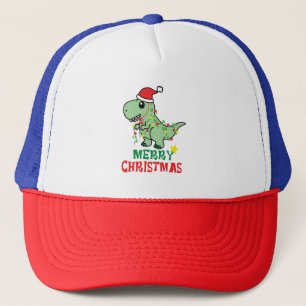 Vrolijke Kerstmis Dinosaurus Trucker Pet