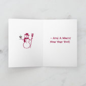 Vrolijke Kerstmis een - en Vrolijk Nieuwjaar ook!! Feestdagen Kaart (Binnen)
