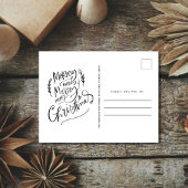 Vrolijke Kerstmis Eenvoudige Moderne Fotovakantie Feestdagenkaart