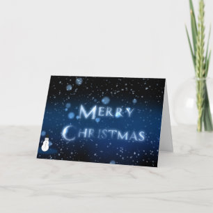 Vrolijke Kerstmis elegante Kerstmissneeuwpop Kaart