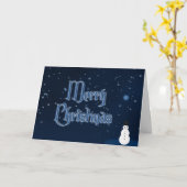 Vrolijke Kerstmis elegante Kerstmissneeuwpop Kaart (Gele Bloem)