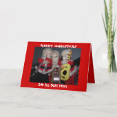 Vrolijke Kerstmis, en Al dat Jazz Feestdagen Kaart (Voorkant)