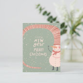 Vrolijke Kerstmis en een Gelukkige Cartoon van het Feestdagenkaart (Staand voorkant)