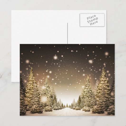 vrolijke Kerstmis en gelukkig nieuw jaar Feestdagenkaart (Voorkant / Achterkant)