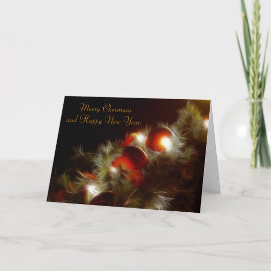 Vrolijke Kerstmis en Happ… Feestdagen Kaart (Voorkant)