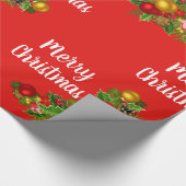 Vrolijke Kerstmis en Kleurrijke Decoraties Gift Wr Cadeaupapier (Hoek)