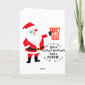vrolijke kerstmis en poppins popcorn kaart (Achterkant)