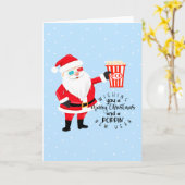 vrolijke kerstmis en poppins popcorn kaart (Gele Bloem)