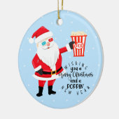 vrolijke kerstmis en poppins popcorn keramisch ornament (Links)