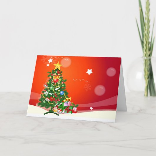 Vrolijke Kerstmis Feestdagen Kaart (Voorkant)