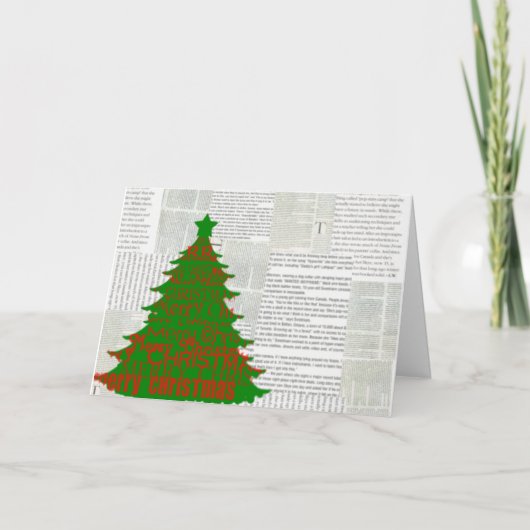 Vrolijke Kerstmis Feestdagen Kaart (Voorkant)