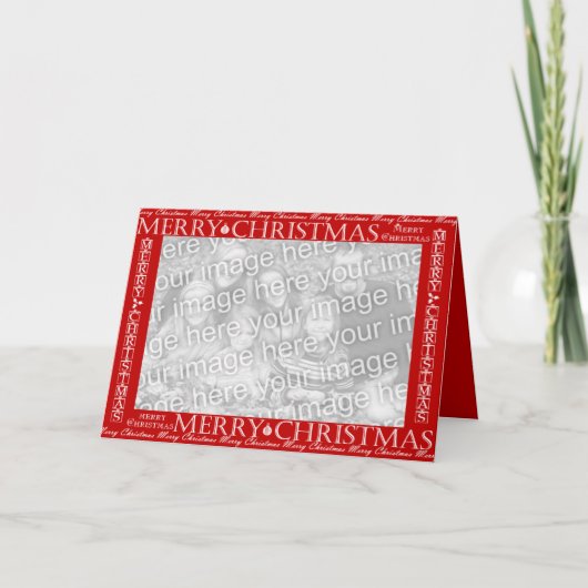 Vrolijke Kerstmis Feestdagen Kaart (Voorkant)