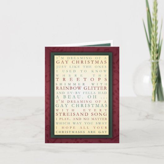 VROLIJKE KERSTMIS FEESTDAGEN KAART (Voorkant)