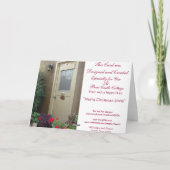 Vrolijke Kerstmis, Feestdagen Kaart (Achterkant)