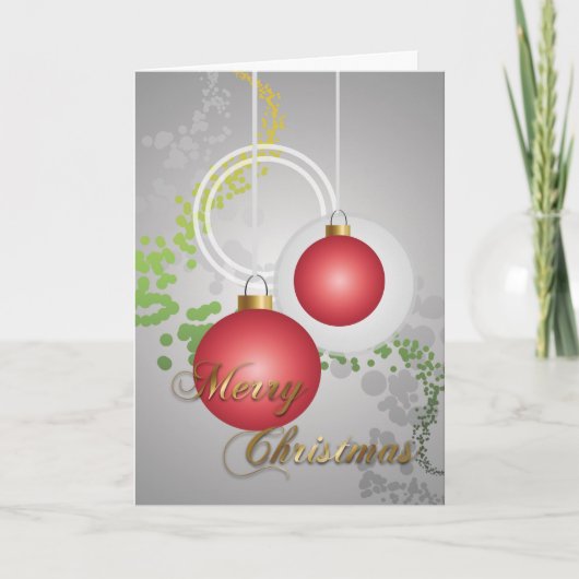 Vrolijke Kerstmis Feestdagen Kaart (Voorkant)