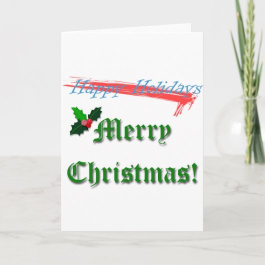 Vrolijke Kerstmis Feestdagen Kaart (Voorkant)