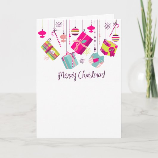 Vrolijke Kerstmis Feestdagen Kaart (Voorkant)