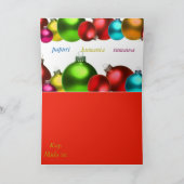 Vrolijke Kerstmis Feestdagen Kaart (Binnen)