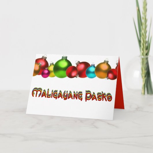 Vrolijke Kerstmis Feestdagen Kaart (Voorkant)