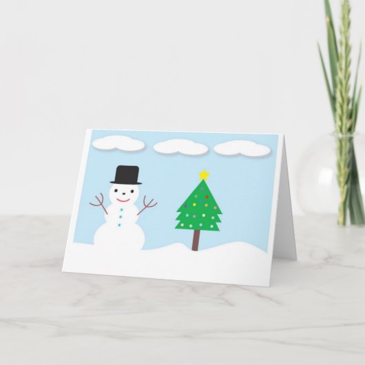 Vrolijke Kerstmis Feestdagen Kaart (Voorkant)