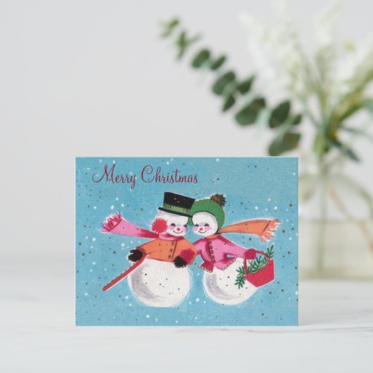 Vrolijke Kerstmis Feestdagenkaart (Staand voorkant)