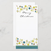 Vrolijke Kerstmis Feestdagenkaart (Voorkant / Achterkant)