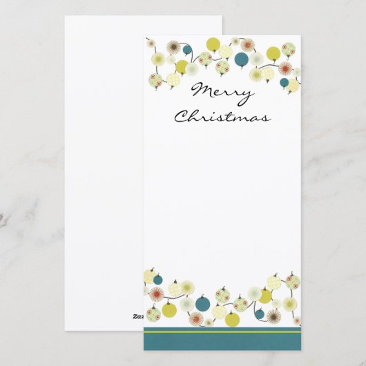 Vrolijke Kerstmis Feestdagenkaart (Voorkant / Achterkant)