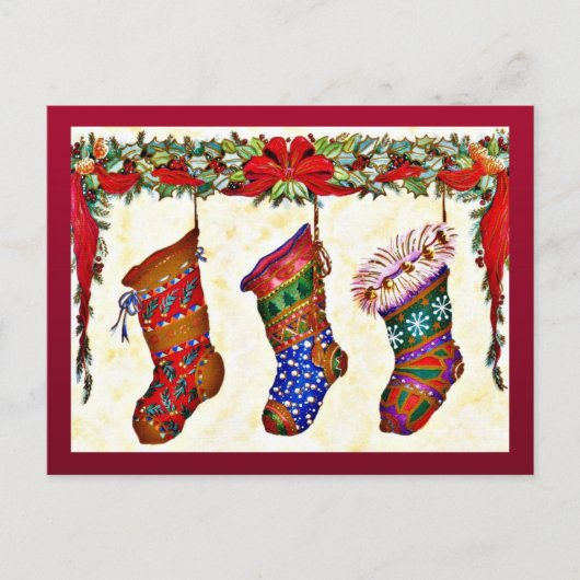 Vrolijke Kerstmis Feestdagenkaart (Voorkant)