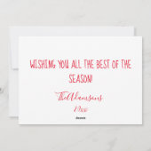 Vrolijke Kerstmis Feestdagenkaart (Achterkant)