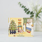 Vrolijke Kerstmis Feestdagenkaart (Staand voorkant)