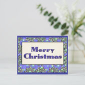 Vrolijke Kerstmis Feestdagenkaart (Staand voorkant)
