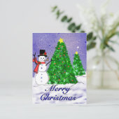 Vrolijke Kerstmis Feestdagenkaart (Staand voorkant)