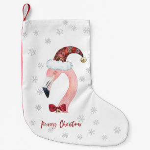 Vrolijke Kerstmis Flamingo Santa Moderne Kerstmis Kleine Kerstsok