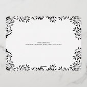 Vrolijke Kerstmis Foliage Fotokaart Folie Feestdagenkaart (Achterkant)