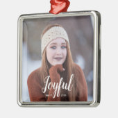 Vrolijke Kerstmis | Foto Metalen Ornament (Links)